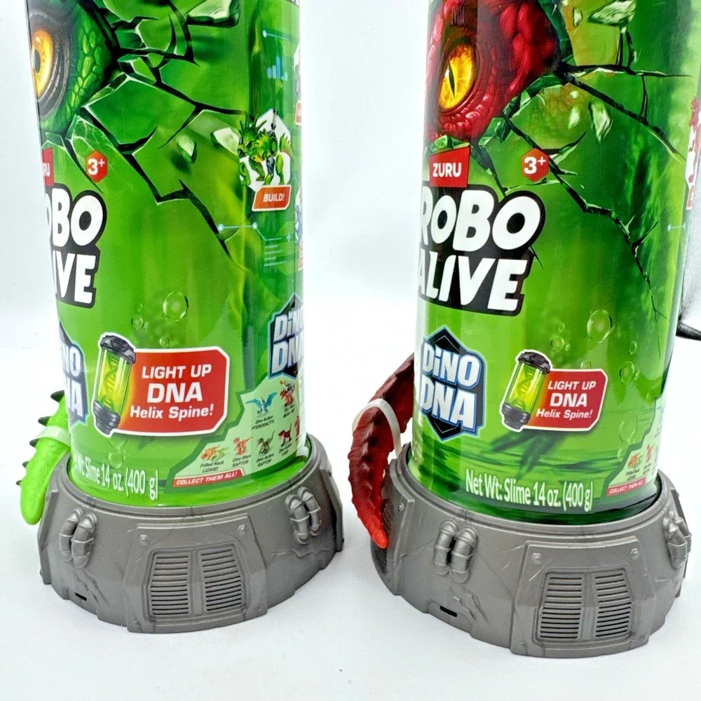 2 X Robo Alive Dino DNA Dinosaur Robot Toy - Light-Up DNA Helix‎ Spine